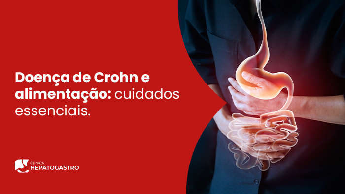 Doença De Crohn E Alimentação: Cuidados Essenciais 1 Ilustração Do Sistema Digestivo Sobreposta Ao Abdômen De Uma Pessoa, Com Destaque Luminoso No Estômago E Intestinos.